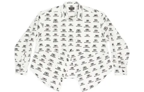 Balenciaga Oversized Shirt 'White/Black'