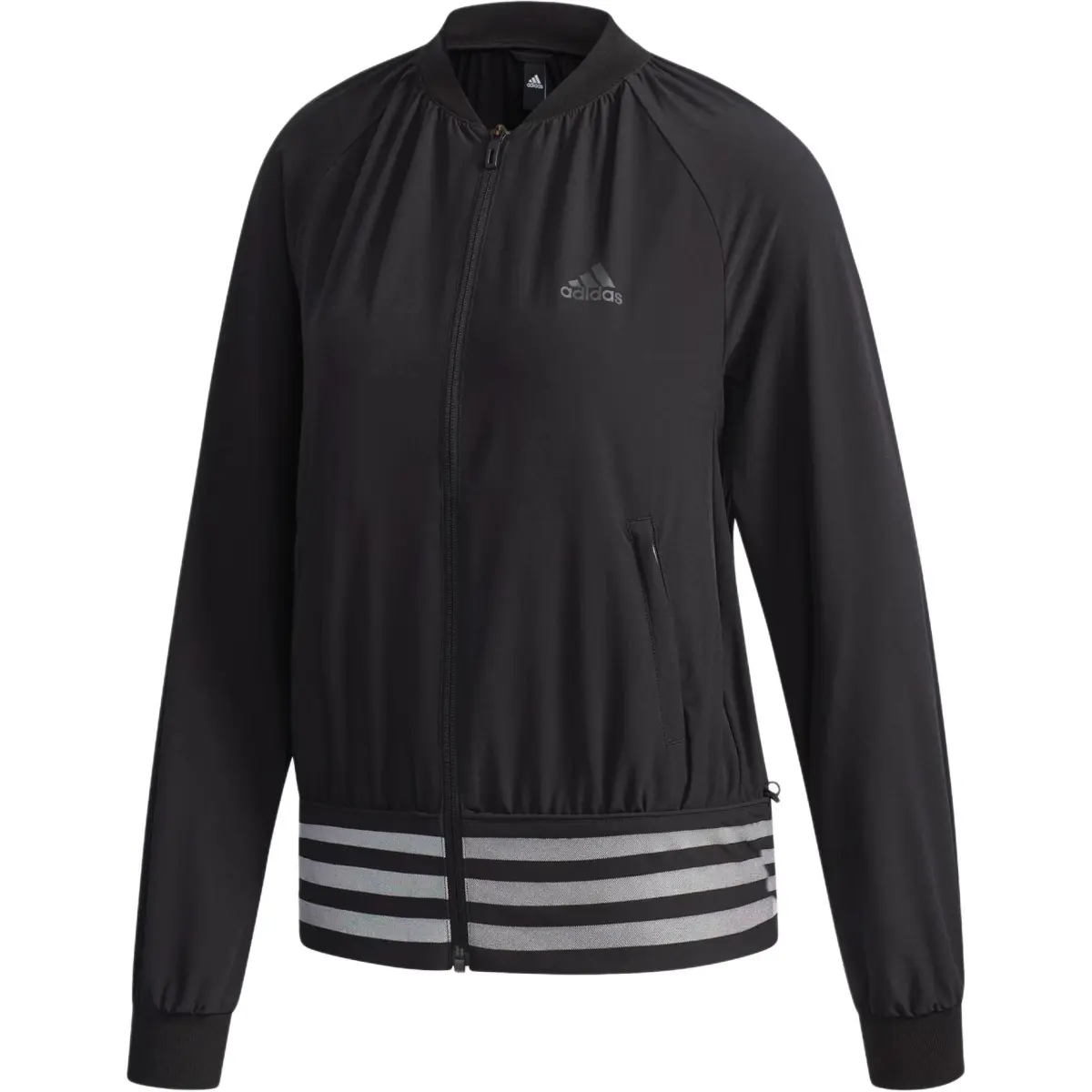 Adidas Jackets Women's Black Stand Collar Moderate Pilot