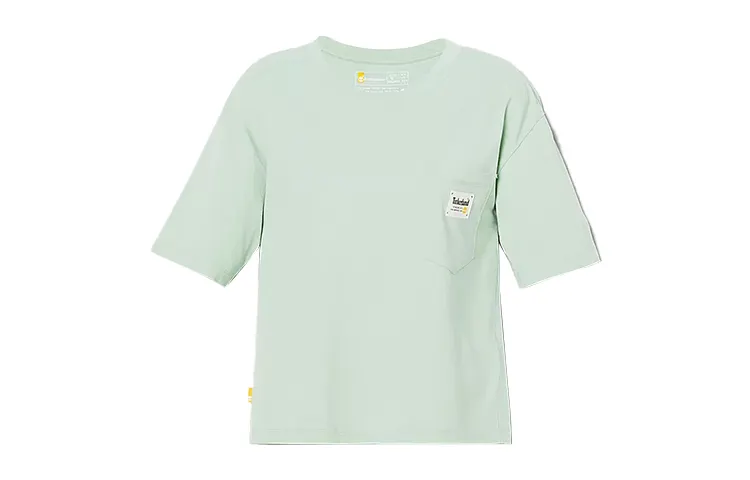 Timberland T Shirts Women's Light Green Crew Neck Moderate Other