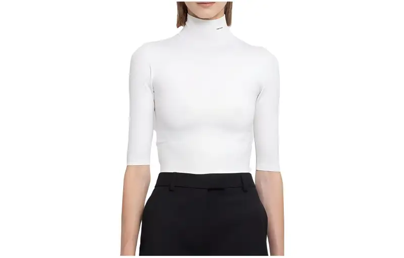 PRADA Knitwear Women's White Turtleneck Moderate Other