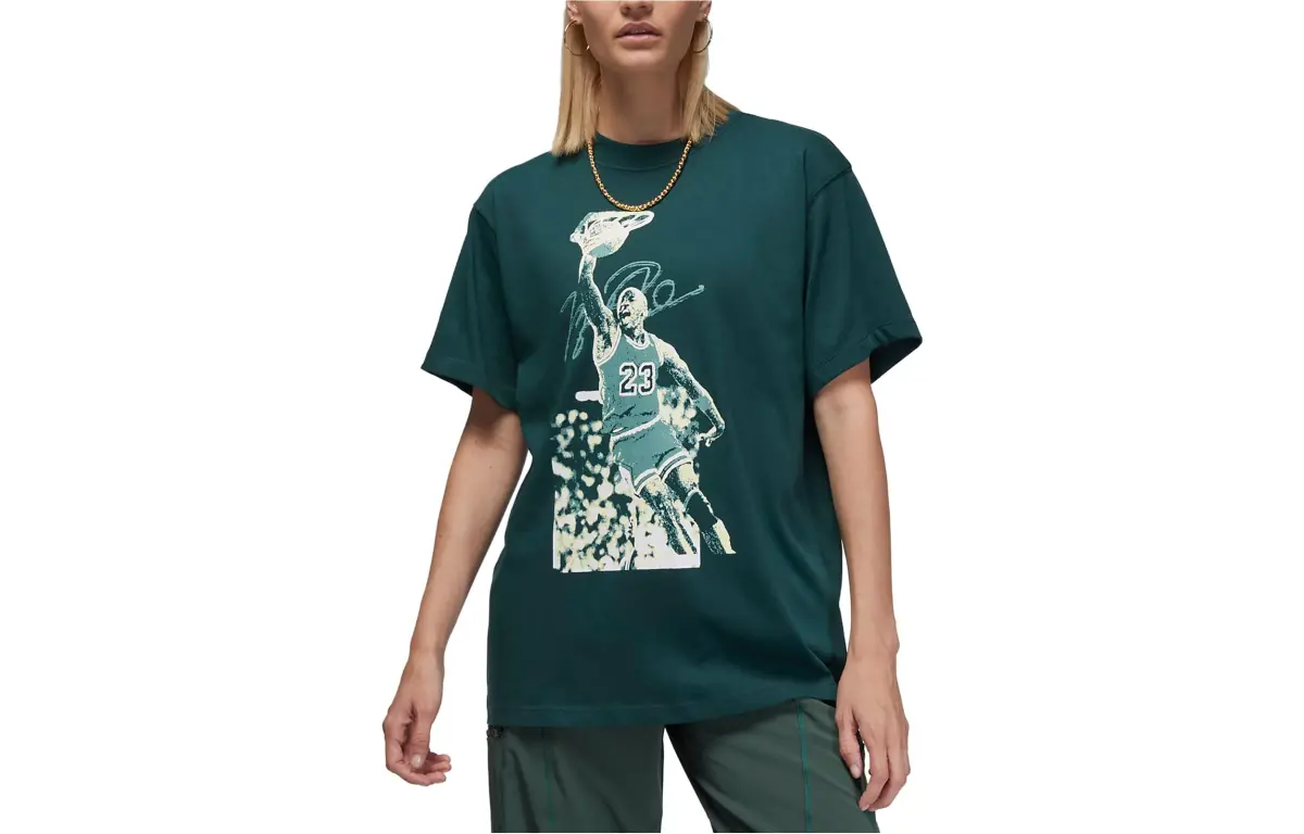 Jordan Sport Drop Shoulder Sleeve T Shirt Women's Dark Fir Green