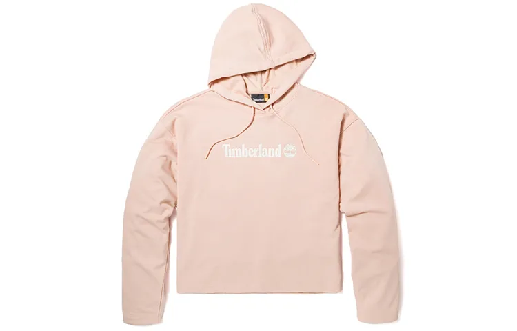 Timberland Sweatshirts Women's Light Pink Hooded Thin Straight Fit