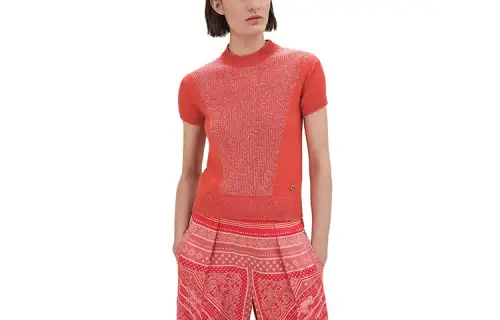 HERMES Knitwear Women's Red Crew Neck Moderate Other