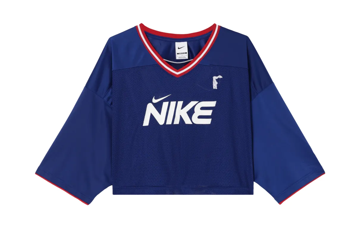 Nike Sportswear Women's V-Neck Pullover Sporty T-Shirt Blue