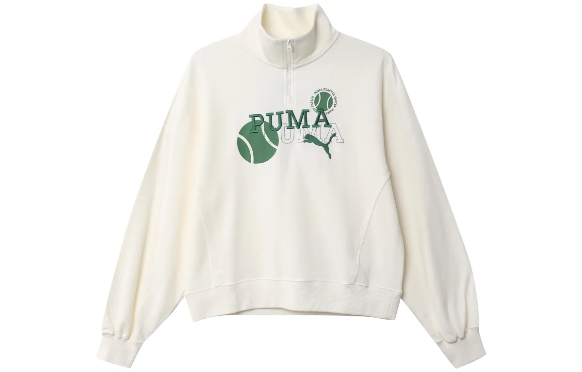 PUMA Rebel Sweatshirts Women's White Half-Turtleneck Moderate Other