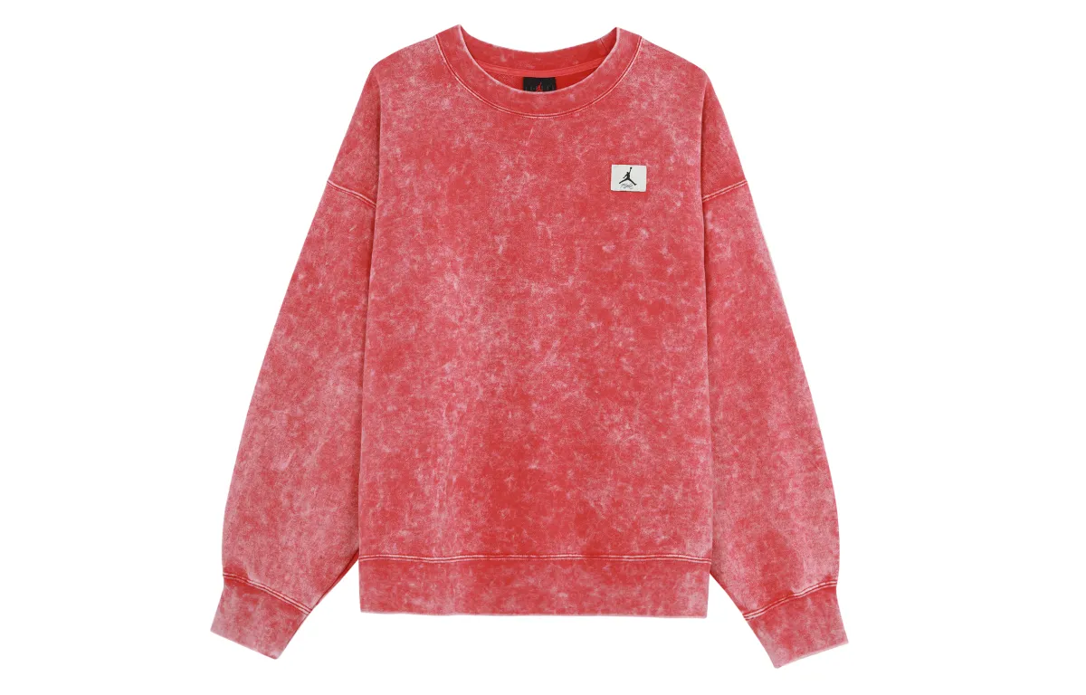Jordan Sweatshirts Women's Red Crew Neck Moderate Regular
