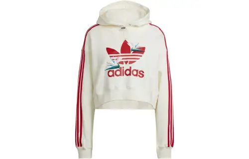 Adidas Originals Sweatshirts Women's Ecru Hooded Moderate Regular