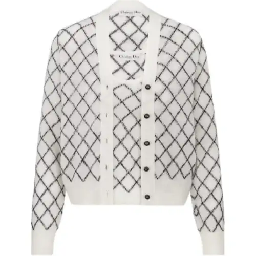DIOR SS24 Knitwear Women's 2 Pack Black White Plaid