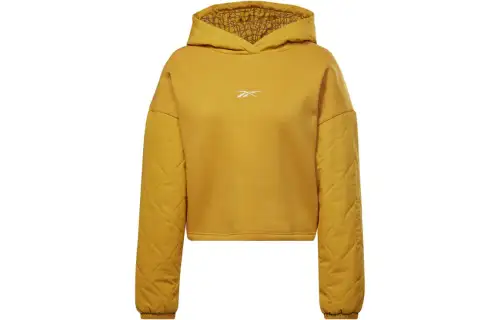 Reebok Sweatshirts Women's Yellow Hooded Moderate Regular