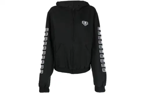 Balenciaga BB Paris Icon SS22 Sweatshirt Loose Fit Women's Black