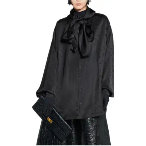 Balenciaga Allover Logo Long Sleeved Shirt