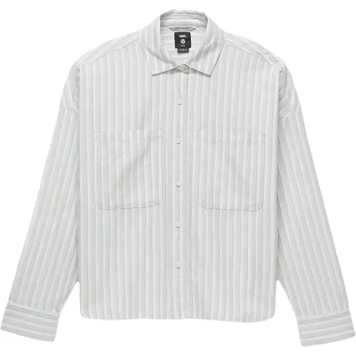 Vans Antica Shirts Women's Gray Lapel Moderate Shirt