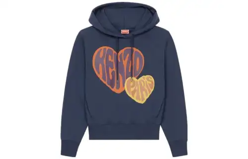 KENZO Logo Printed Drawstring Hoodie