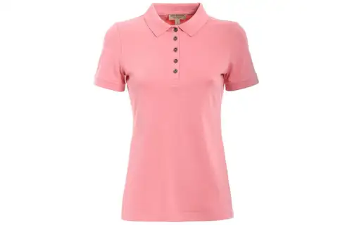 Burberry Polo Shirts Women's Pink Polo Collar Moderate Straight Fit