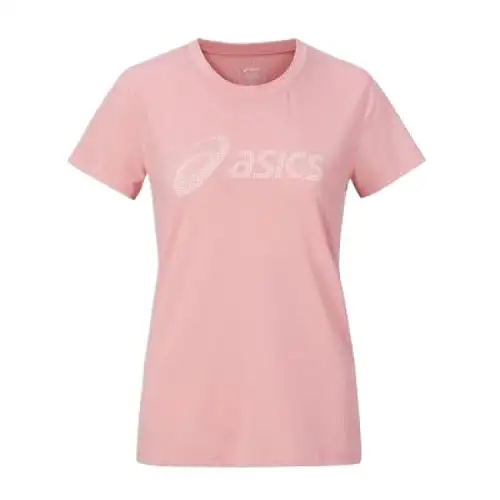 ASICS T Shirts Women's Pink Crew Neck