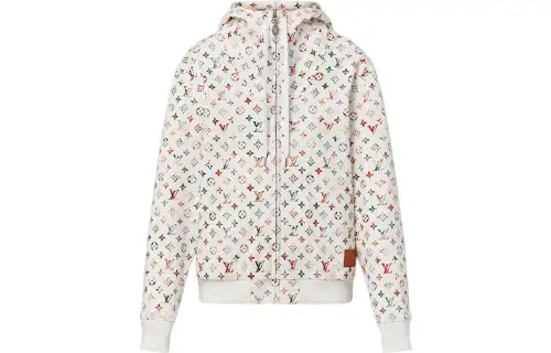 Louis Vuitton 2010s flower monogram zip-UP hoodie