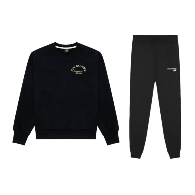 New Balance Sweatshirt Set Unisex Black