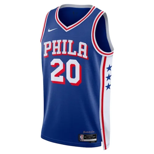 Nike NBA Philadelphia 76ers Jared McCain 2023/24 season casual pullover skin-friendly brand logo basketball vest men's royal blue