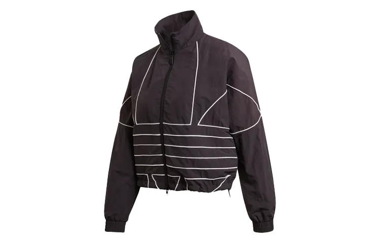 Adidas Originals Jackets Women's Black Lapel Moderate Other