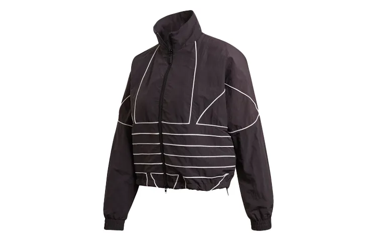 Adidas Originals Jackets Women's Black Lapel Moderate Other