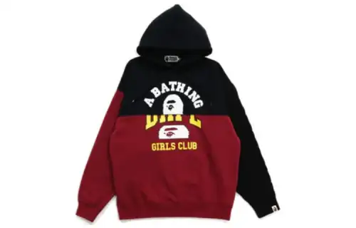 A BATHING APE Bape Sweatshirts Women's Black Hooded Moderate Regular
