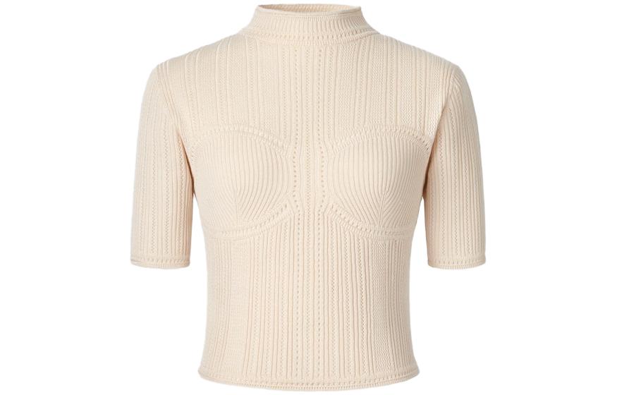 UNIQLO X MAME KUROGOUCHI UNIQLO X Mame Kurogouchi Knitwear Women's Natural Turtleneck Moderate Other