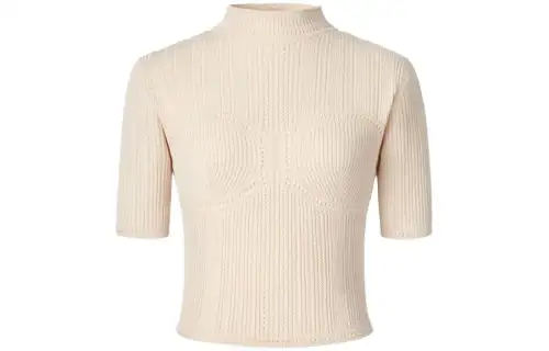 UNIQLO X MAME KUROGOUCHI UNIQLO X Mame Kurogouchi Knitwear Women's Natural Turtleneck Moderate Other