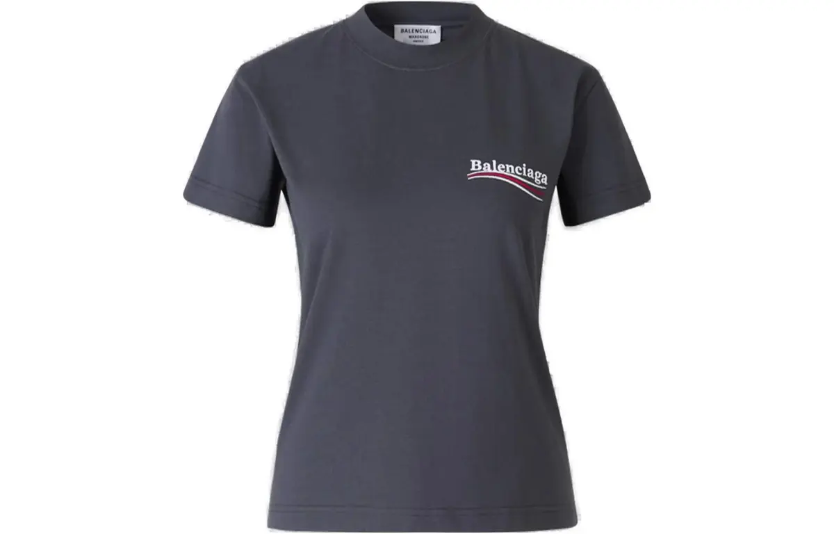 Balenciaga SS23 T Shirt Women's Dark Gray Regular Fit