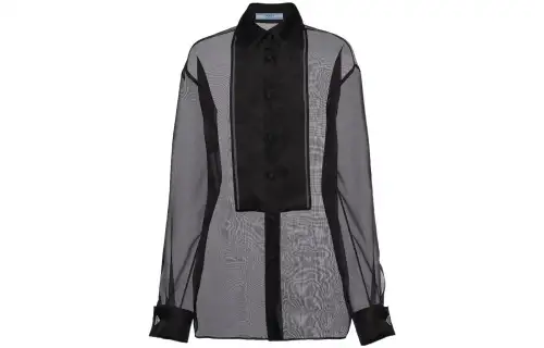 PRADA Sheer Long Sleeved Shirt