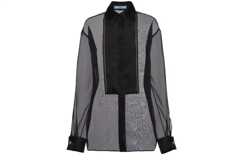 PRADA Sheer Long Sleeved Shirt
