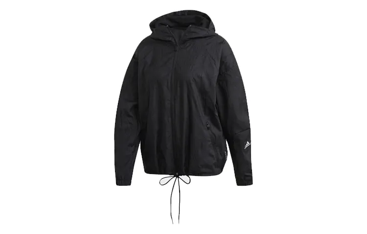 Adidas Jackets Women's Black Hooded Moderate