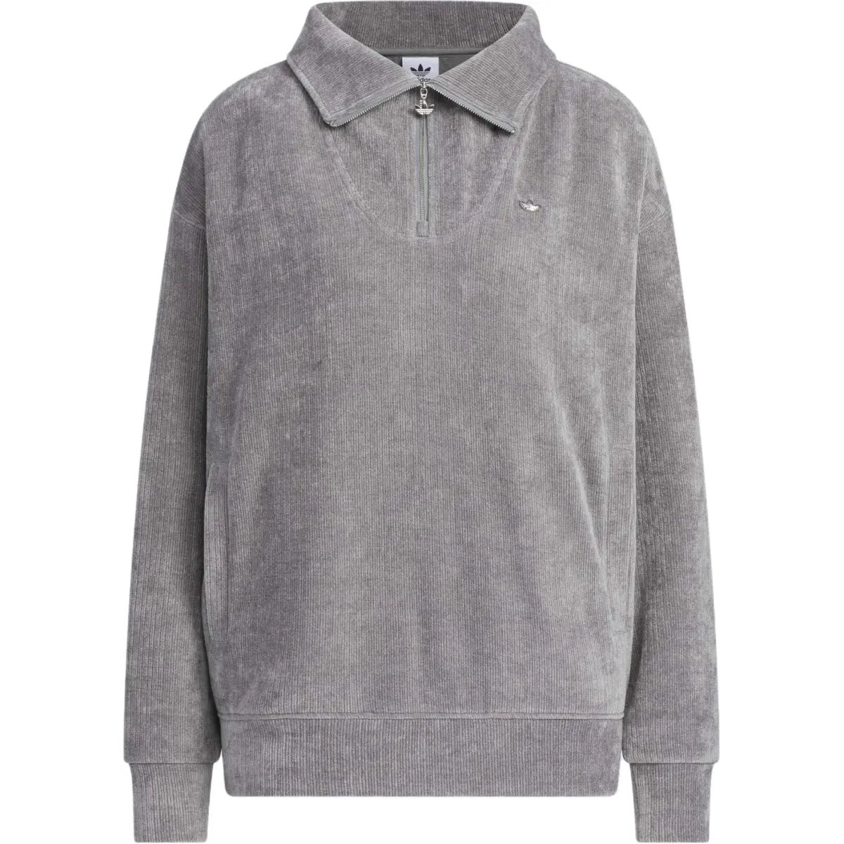 Adidas Originals COZY ZIP CREW Sweatshirt Women's Gray