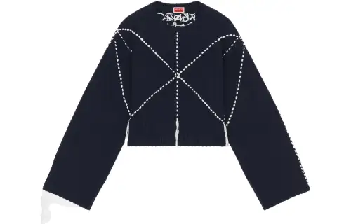 Kenzo Sashiko-stitch wool blend jumper
