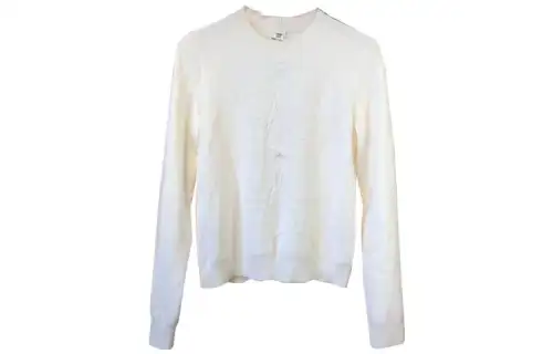 HERMES Knitwear Women's White Crew Neck Moderate Other