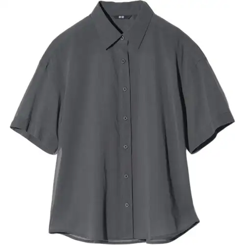 UNIQLO Shirts Women's Dark Gray Lapel Thin Other
