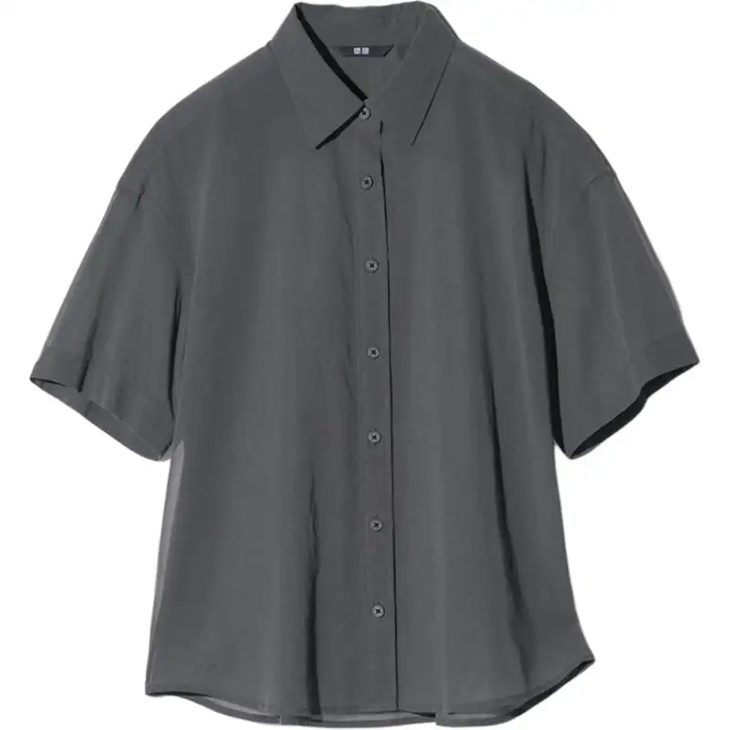 UNIQLO Shirts Women's Dark Gray Lapel Thin Other