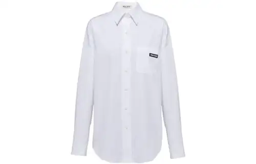 【Previous Season】logo-print cotton shirt