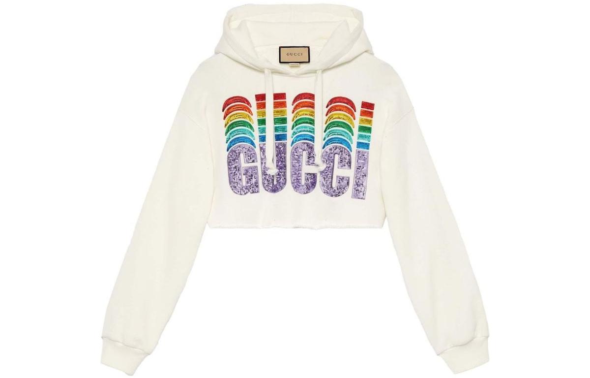 Женское худи Gucci FW23 Logo (белое)