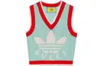 GUCCI X Adidas Rib Stitch Sleeveless Top Light Turquoise