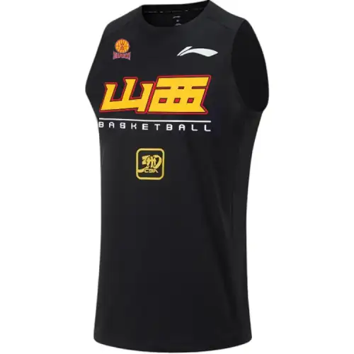 LiNing Li Ning CBA Series 24 Season Shanxi Team Shooting Comfortable Casual Simple Sleeveless Basketball Jersey Men's Black