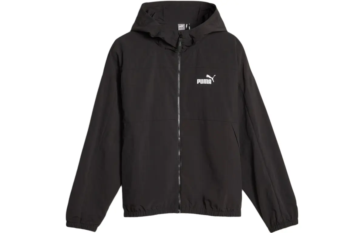 PUMA Women's Oversized Hooded Windbreaker Jacket Women's Black