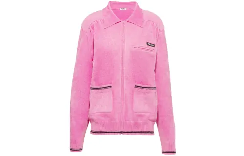 MIU MIU Jackets Women's Pink Lapel Moderate Other