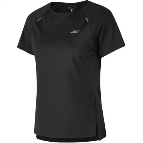 Skechers Raglan Sleeve T Shirt Women's Carbon Black