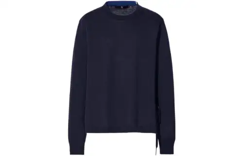 UNIQLO Cashmere Sweaters Women's Navy Blue Crew Neck Moderate