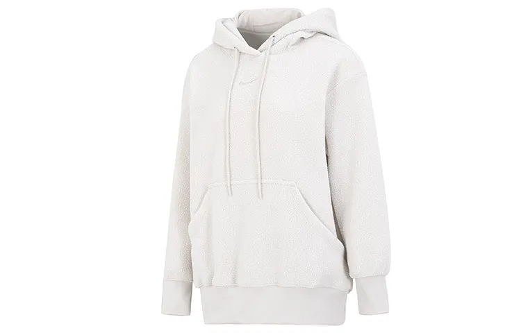 Nike Sweatshirts Women's White Hooded Thickened Regular
