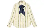 GUCCI Shirts Women's Yellow Pointed Collar Moderate Other