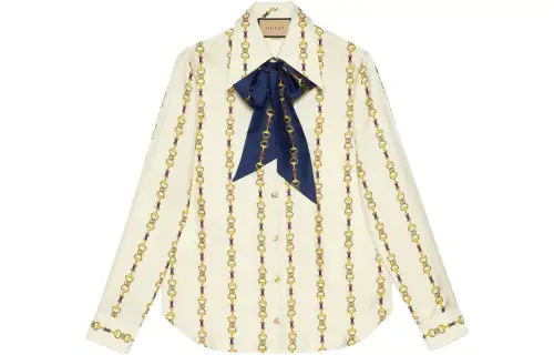 GUCCI Shirts Women's Yellow Pointed Collar Moderate Other