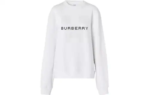Burberry X Minecraft Logo Print Cotton Sweatshirt White