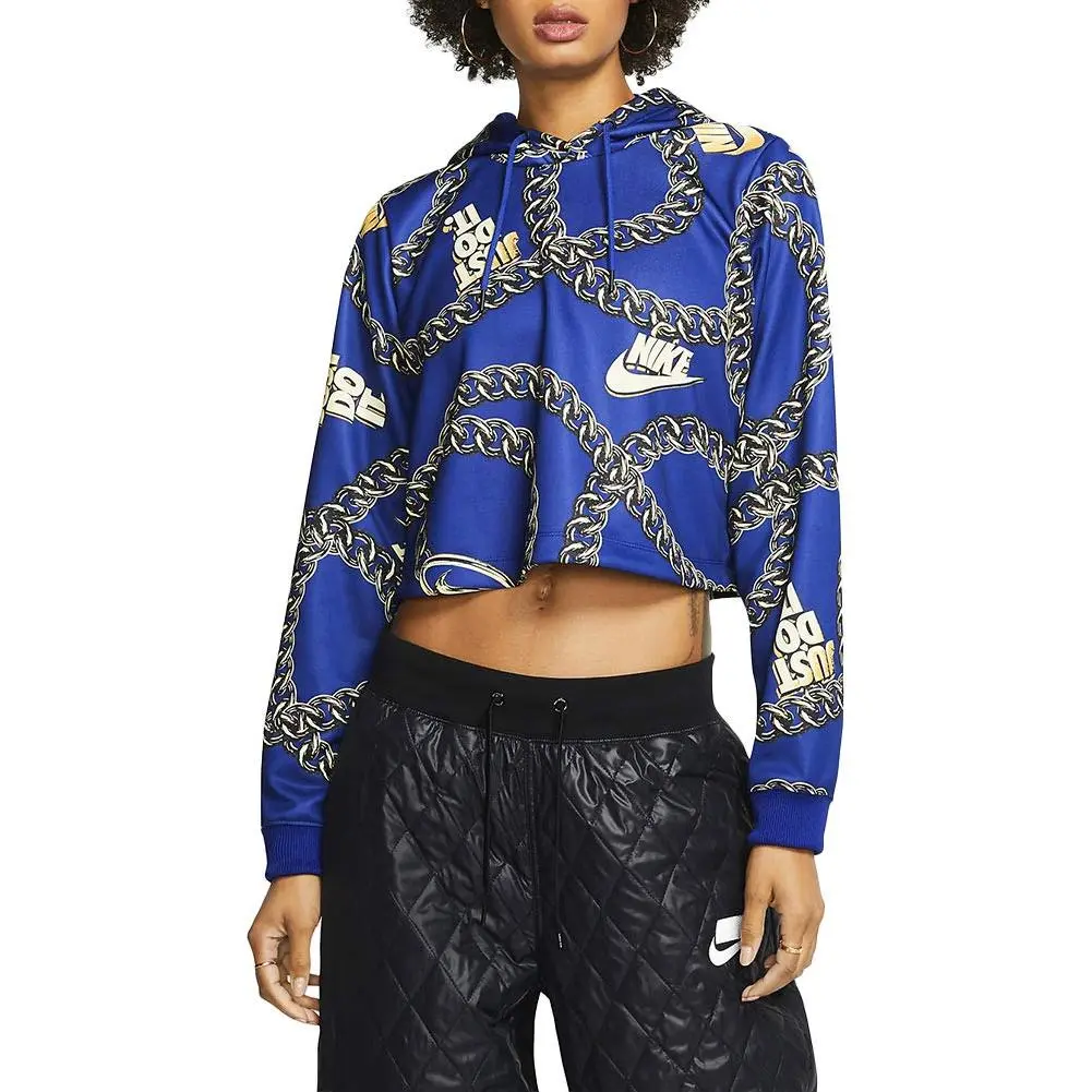 Nike Sweatshirts Women's Blue Hooded Moderate Other