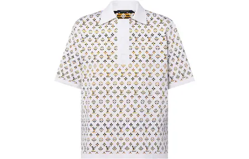 LOUIS VUITTON Python-Effect Monogram Polo Top